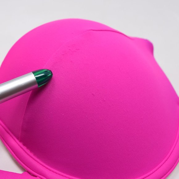 Victorias Secret Hottie Bikini Halter Top 36C Barbie Hot Pink Padded Sexy Swim - Picture 11 of 11